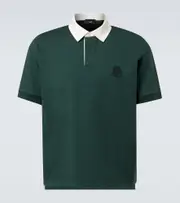 [Dunhill] Dunhill AD Cypher cotton and cashmere polo shirt UK 15 green