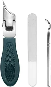 Hobngmuc Curved Nail Clippers | Ingrown Fingernail Clippers | Anti-Splash, Heavy Duty Trimmer, Wide Jaw Opening, Stainless Steel Manicure Set For Men Women