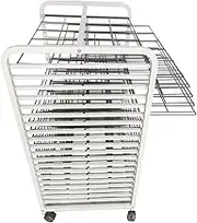20-Layer A2, 4K Oil Painting Board Drying Rack, Wheeled Art Shelf Storage Rack, Education School and Art Club Rack, for Artist Canvas, Paper, Painting