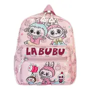 Labubu Children's Backpack Lightweight Cute Princess Schoolbag Toddler Xmas Present for Boys Girls Light Pink