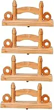 Alipis 4Pcs Wooden Folding Fan Display Holders Japanese Fan Stands with Stable Base for Collectors Friends and Colleagues Who Love Folding Fans