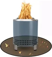 Anze 20" Tabletop Fire Pit Mat, 4 Layers Round Fireproof Mat Campatible with Solo Stove Melsa XL, Heat Resistant Small Rug for BBQ Grill, Non Slip Resuable Pad Solo Stove Accessories