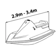 2.9m to 3.4m Overall Length