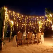 Christmas Curtain Lights Twinkle LED String Lights for Party Home Holiday Decor-Warm white