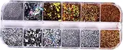 Baluue 12 Mixed Grids Manicure Sequins Glitter Pieces for Nail Art Women's Lady Girl Nail Shining