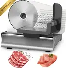 Electric Meat Slicer 500W Stainless Blade Adjustable Deli Cheese Veggies