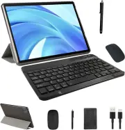 10 Inch Android Tablet 2 in 1 Tablet with Keyboard 64GB ROM 4GB RAM 1TB Expansio
