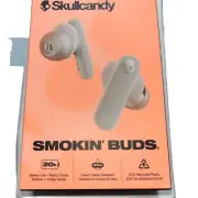 WHITE Skullcandy Smokin' Buds in-Ear Wireless Earbuds, 20 Hr Battery Bone Orange