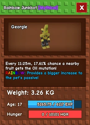 Rainbow Junk Bot! - Grow A Garden - Fast & Easy! - Roblox - Cheap Price!