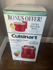 NEW Cuisinart Frozen Yogurt Ice Cream & Sorbet Maker 1-1/2 Quart Extra Bowl