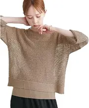 [ROPÉ PICNIC] Lope Picnic GDQ24500 Women's Knit + Camisole Set (emur) Lame Knit + Camisole Set