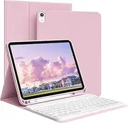 Keyboard Case for iPad 11th/10th Generation 11 Inch/10.9 Inch 2025/2024 with Pencil Holder, Detachable Bluetooth Keyboard, Rechargeable Keyboard for iPad 11th/10th, Dark Green