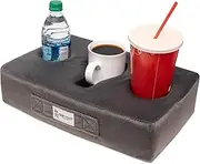 Cup Cozy Pillow (Gray) *As Seen on TV*-The World's Best Cup Holder! Keep Your Drinks Close and Prevent Spills. Use it Anywhere-Couch, Floor, Bed, Man cave, car, RV, Park, Beach and More!