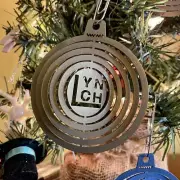 LynchNW Titanium "Metal Flake Bronze" Spinning Orb Ornament