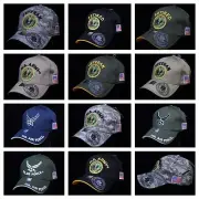 USA Air Force Army Hat Military U.S. Flag Hats Baseball Cap Veteran Retired Caps