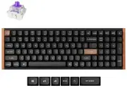 Keychron K4 HE Black QMK Special Edition Wireless Mechanical Keyboard - Wood Frame/Nebula Switch [KBKCK4HF1]