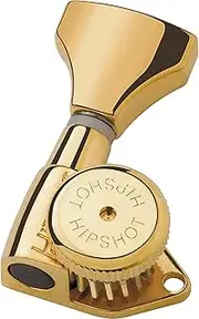 6GLO Grip-Lock Locking Guitar Tuning Machines 3+3 Gold