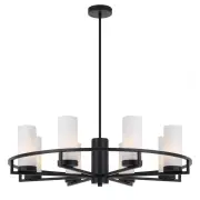 Eamon 8 Lights Pendant, Black, Opal Matte