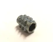 QTY 30 Threaded Insert Wood Nut M6 (6mm) x 13mm Hex Thin Flange Zinc Plated