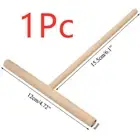 T Shape Wooden Crepe Maker Pancake Batter Spreader Stick Home Kitchen Tool DIY P