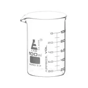 Eisco Labs 100ml Beaker, Low Form, Dual Scale - ASTM - Borosilicate Glass