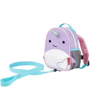 Zoo Mini Backpack with Safety Harness - Narwhal