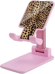 BWQMNT Cell Phone Stand for Desk Portable Phone Holder Adjustable Foldable Leopard Animal Print Cellphone Stand Compatible with All Phones