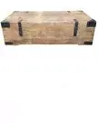 RUBINA RECYCLED ELM & IRON TRUNK/COFFEE TABLE INDUSTRIAL STYLE