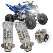 ATV 80W LED Headlights Bulbs for ATV YFM350 400 450 660 700 Raptor Super White