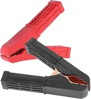 2Pcs Insulated Alligator Clips for Battery Charging Durable Electrical Test Clamps Booster Cable Connectors for Quick Vehicle Starts