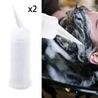 2Pcs Applicator Bottle Refillable Perming Tools 260ml with Slant Tip Hair