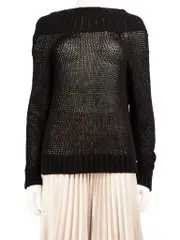 Black Open Knit Jumper