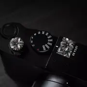 925 Silver Shutter Release Button Hot Shoe Cover Sakura For Fujilm Leica Camera
