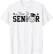 [X.Style] Class of 2023 Volleyball Senior Back to School ds400 T-Shirt White