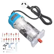 Compact Electric Wood Trimmer Router Tool 220V Handheld For Woodworking AU Plug