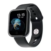 T80 Heart Rate Blood Pressure Monitor Multi-sport Modes Weather Forcast Dazzling Screen Smart Watch BLACK COLOR