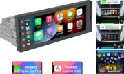 Single Din Touchscreen Car Stereo CarPlay Wireless Android Auto, 6.9 Inch