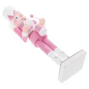 Nutcracker Soldier Christmas Decor Pink Black Candles Mini Tree