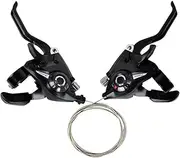 Finger Control Gear Shifter - Speed Adjustment Bicycles Brake Lever, Stainless Steel Construction Brake Handle | Mountain Bikes Handlebars Dial Transmission Brake, Replacement Set for Various Bikes
