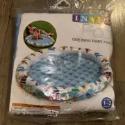 Intex Inflatable One Ring Baby Kiddie Pool Ages 1-3 Splash Fun Safe Water 11 Gal