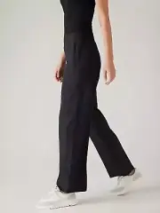 Athleta Brooklyn Heights New Wide Leg Pant #658449 Black NWT $99 8P 8 Petite