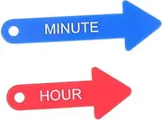FELTECHELECTR Telling Clock Replacement 2pcs Plastic Clock Hands for Educational Toy Set