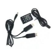 LP-E17 Dummy Battery Coupler + Dual USB Cable for Canon & Charger as DR-E18