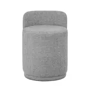 Hiboa Chenille Ottoman Stool Warm Grey