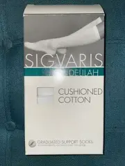 Sigvaris Delilah 142C White Cushioned Cotton Compression Socks Womens Size A 5-7