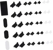 KOMBIUDA 40Pcs USB Dust Cover Plugs Silicone Protective Plugs for Phone Ports Includes Micro USB USB Caps Easy to Install Protects Charging Ports from Dirt