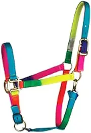 Aime Imports Deluxe Rainbow Adjustable Nylon Halter with Snap
