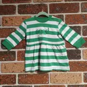 Seed Heritage Girls Core Logo Dress Size 00 (3-6 months) Apple Green Long Sleeve
