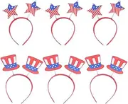 [VALICLUD] American Flag Hair Band 6 Pack for Children Independence Day Decor Lightweight Comfort Ideal for Parties Birthdays