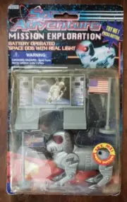 Battery Operated Mission Exploration Space Dog With American US Flag MOC